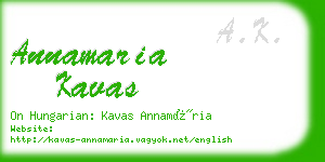 annamaria kavas business card
